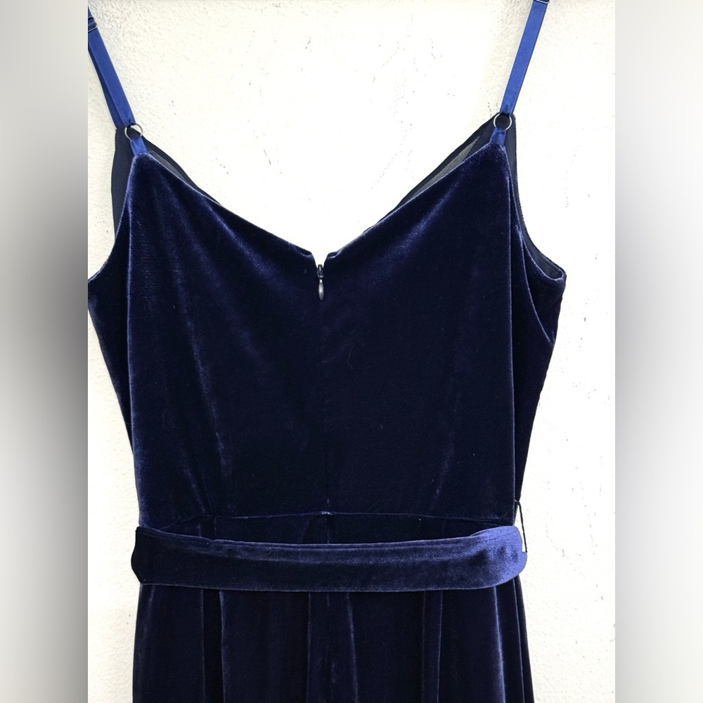 NWT L'AGENCE Justice Velvet Wide-Leg Jumpsuit in Midnight Sz 4 - Picture 14 of 17